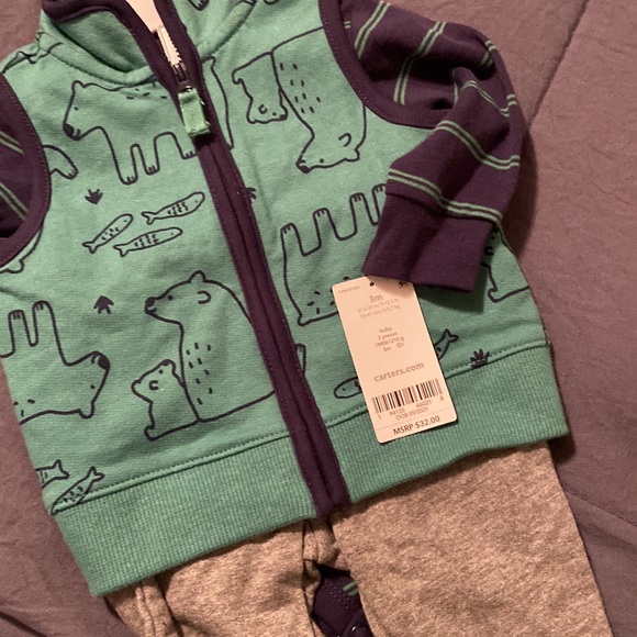 Boys Carter’s 3 pieces outfit 3months New - Picture 3 of 4